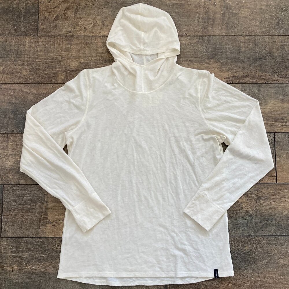 Duckworth Women's Merino Wool Vapor Sun Hoody in Natural Colorway - size X-Large